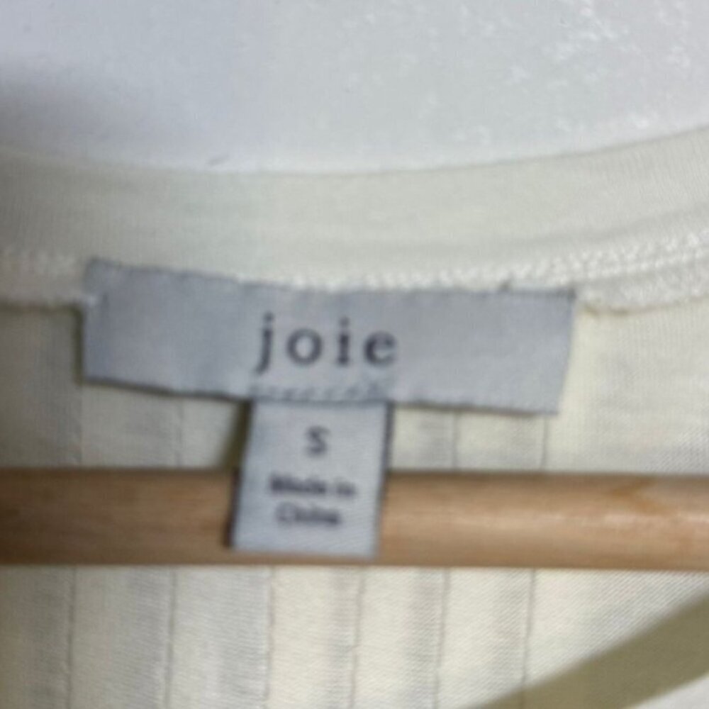 Joie Pleated Flutter Sleeve Top White Size S - Picture 4 of 7
